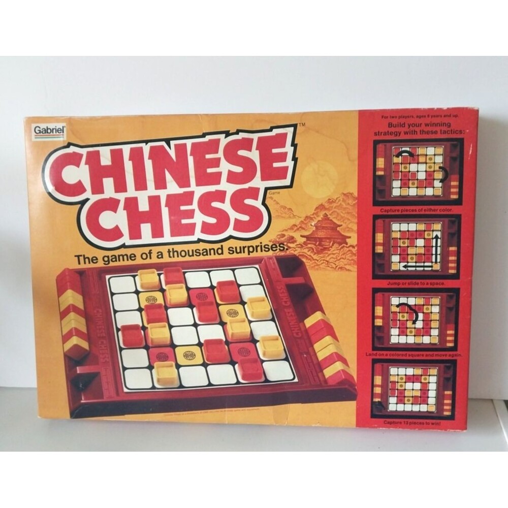 CHINESE CHESS - Vintage 1981 Gabriel Board Game - Complete Game 8+